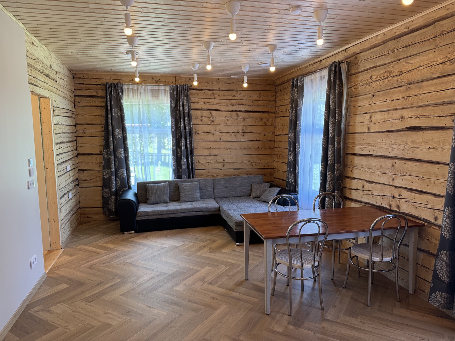 The living and dining area