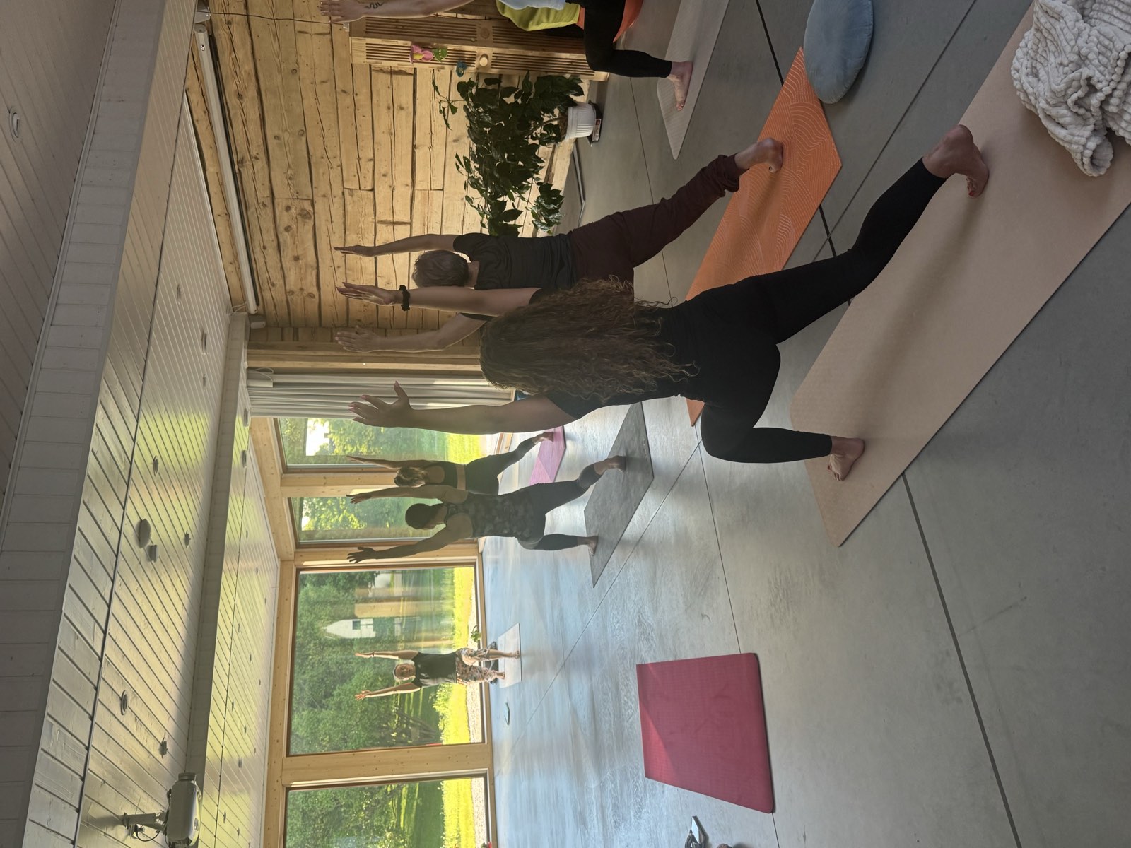 Yoga class in session at the ZenTen studio in Elva, Estonia